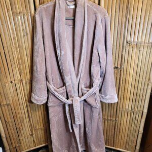 Joyaria Long Length Plush Robe with Pockets XL Dusty Pink